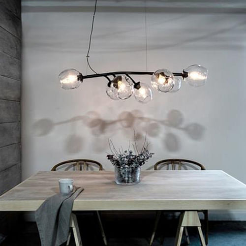 Invite the Guest with Grape lights at Dining Room