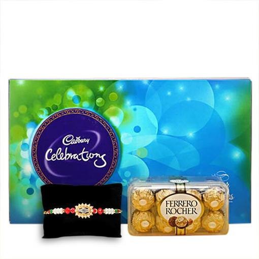 BEAUTIFUL RED BEAD CHOCO HAMPER 