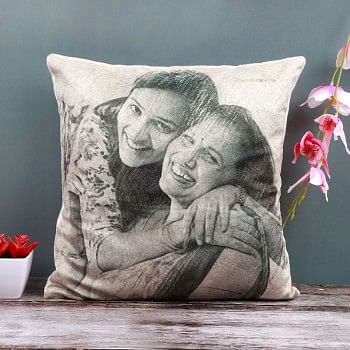 One Personalised Sketch Art Cushion For Mom