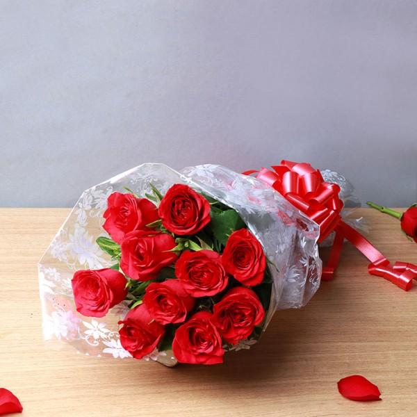 10 Red Roses Bouquet