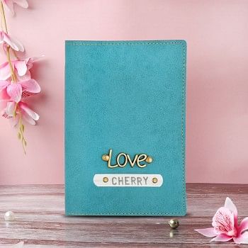 Blue Personalised Passport Cover 
