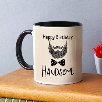 One Birthday Quote Printed Black Handle Ceramic Mug (350 ml)