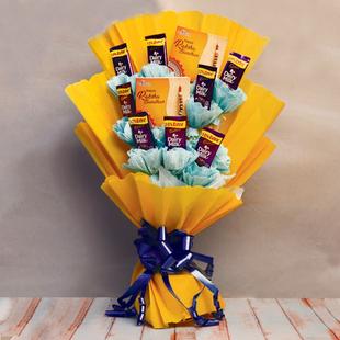Dairy Milk Chocolate Bouquet with Rakhis
