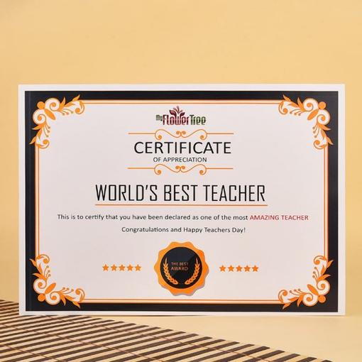 Worlds Best Teacher Certificate
