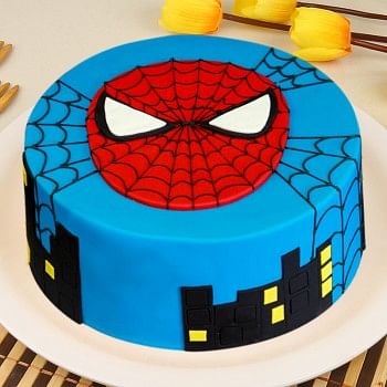 1 Kg Chocolate Fondant Spiderman Designer Cake