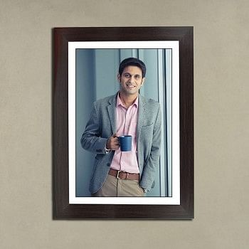 A4 Size Personalised Black Portrait Frame For Him