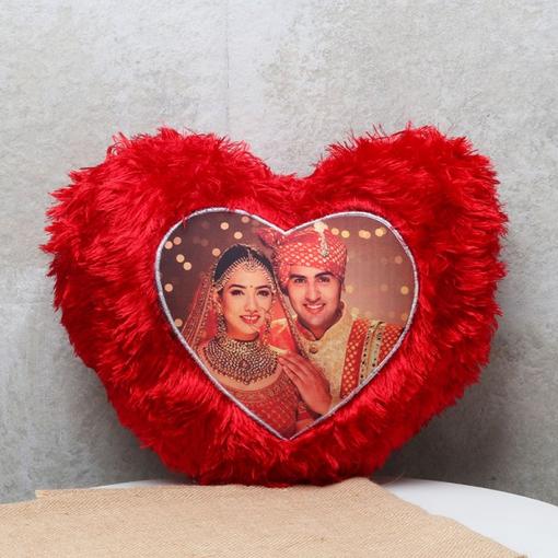 Personalised Red Heart Cushion