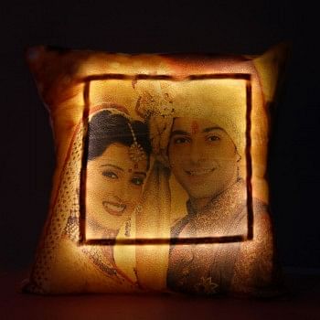 One Personalised LED Cushion for Karwa Chauth
