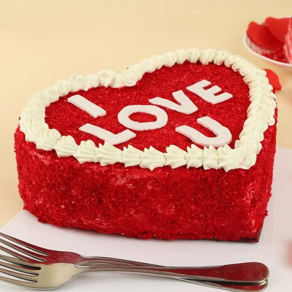Heart Shaped Red Velvet Cake