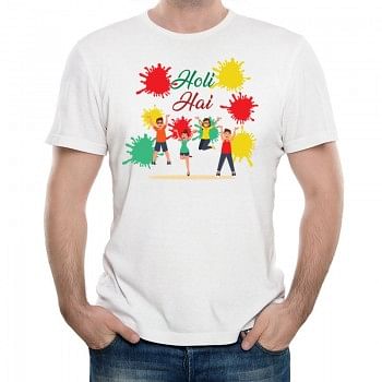 Happy Holi Printed T Shirt