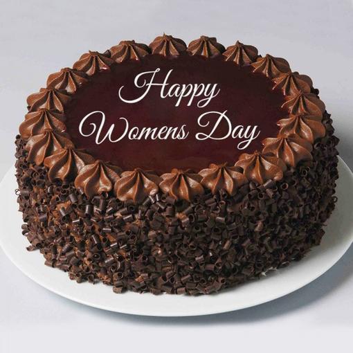 Womens Day Chipped Choco Cake