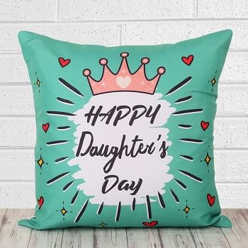 Happy Daughters Day Printed Cushion