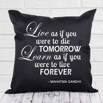 Inspirational Quote Printed Cushion
