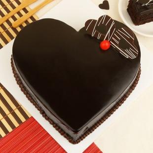 Heart Shaped Chocolate Cake