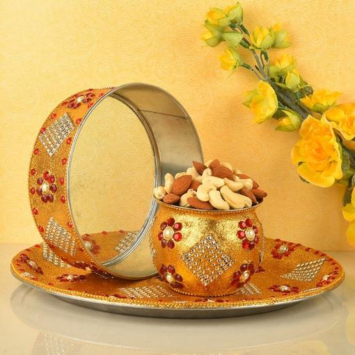 Dry Fruits Karwa Thali