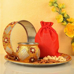 Green Potli Karwa Thali