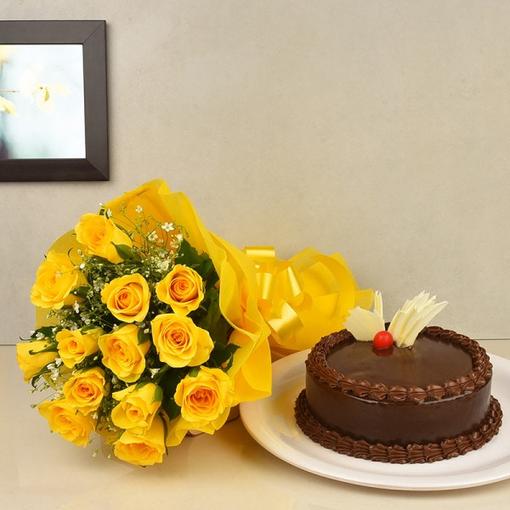 Yellow Roses N Cake Yellow Roses N Cake