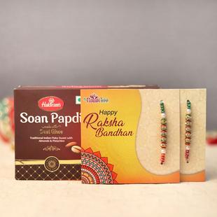 Soan Papdi Designer Pearl Rakhi