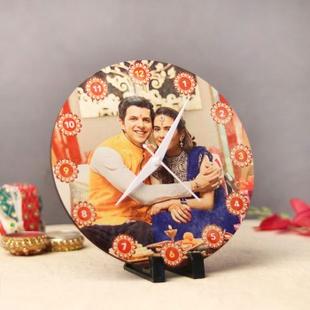 Personalised Wooden Round Clock