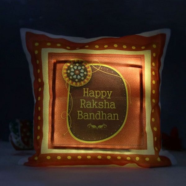 One LED Cushion For Raksha Bandhan 