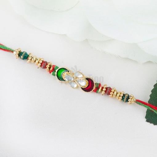Flower Kundan Rakhi