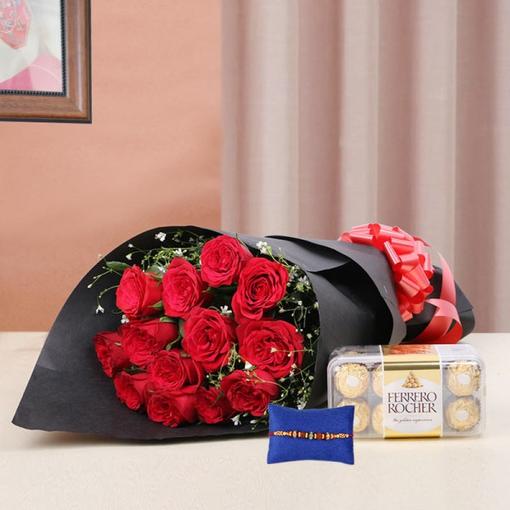 Roses and Chocolates with Rakhi