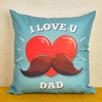 I Love U Dad Printed Cushion