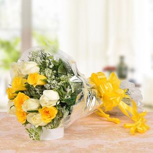 Yellow N White Roses