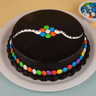 Chocolate Gems Cake for Rakhi