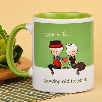 Green Handle Coffee Mug for Grandparents
