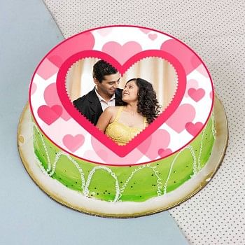 One Kg Kiwi Fruit Crea Personalised Cake