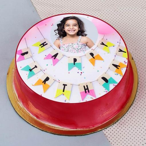 Strawberry Photo Cake