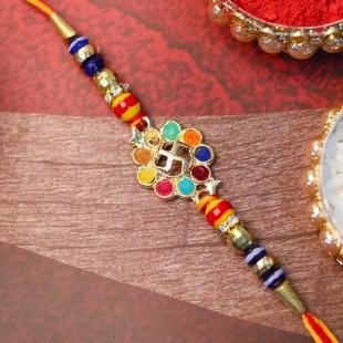 Multicolour Swastik Rakhi 