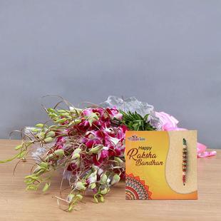 Orchid and Rakhi Combo
