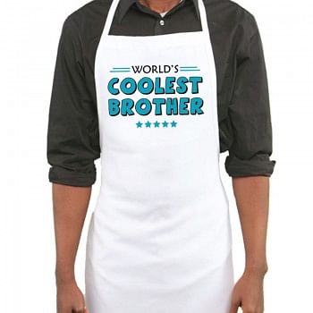 Worlds Coolest Brother Printed Apron