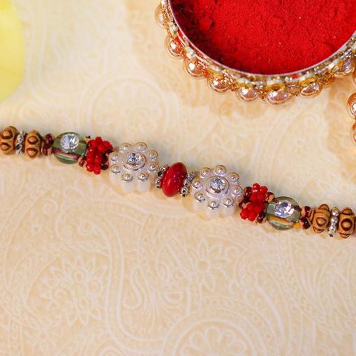 Flower Patterned Designer Rakhi 