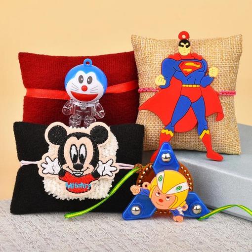 Set of 4 Kids Rakhis