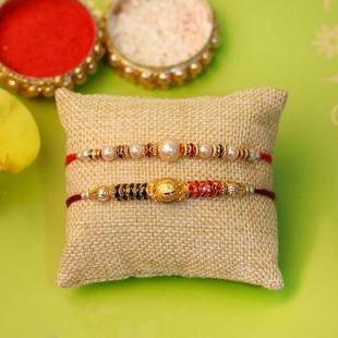 Dazzling Rakhi Set of Two 