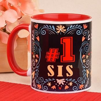 No 1 Sis Printed Coffee Mug for Sister