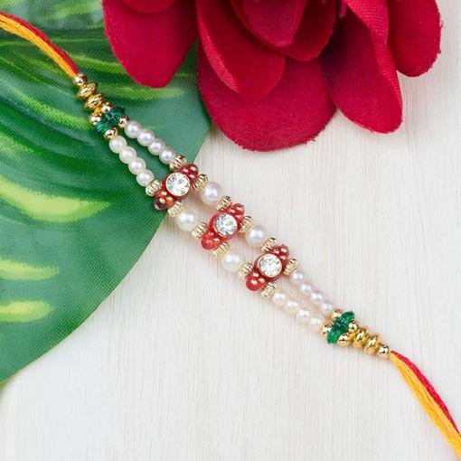 Pearl White Rakhi