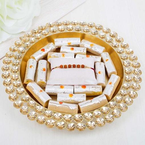 Golden Rudraksha Thali