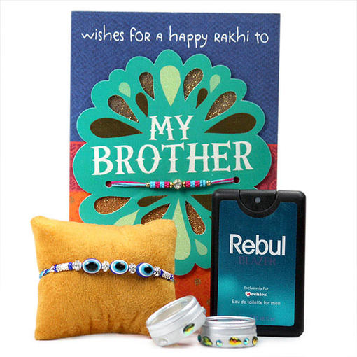 Evil Eye Rakhi n Card Hamper