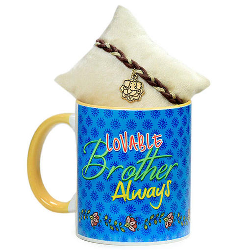 Lovable Brother Mug n Ganesha Rakhi