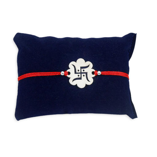 Swastika Sterling Silver Rakhi