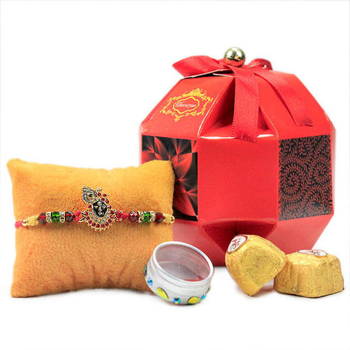 Lord Krishna Rakhi n Chocolates Hamper