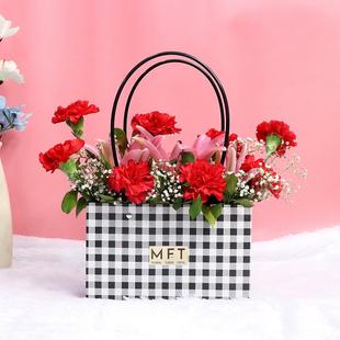 Carnation N Lilies in Full Bloom Handbag