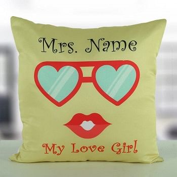 Personalised Name Cushion for Wife
