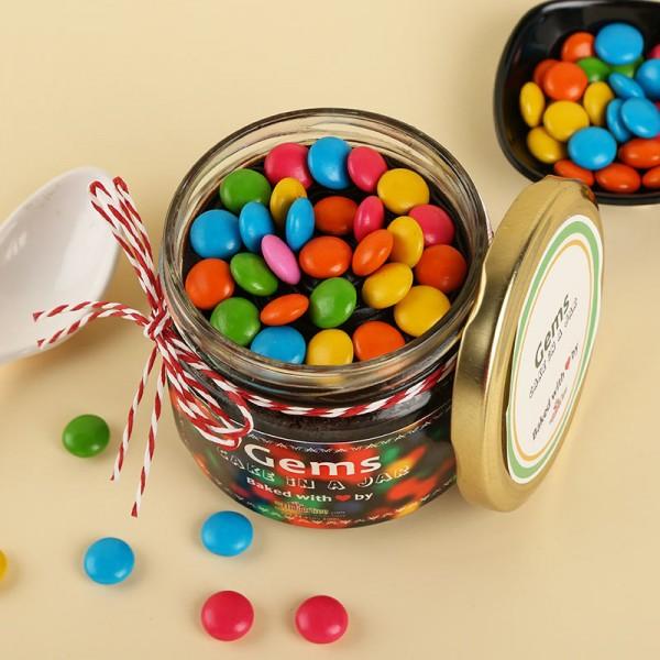 Gems Cake in a Jar. Normal view!