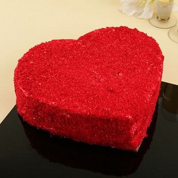 Red Velvet Heart Sugarfree Cake