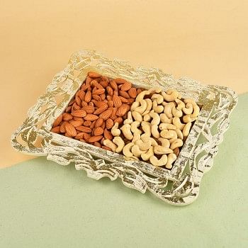 Dryfruits in a Designer Plate